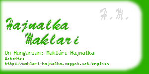 hajnalka maklari business card