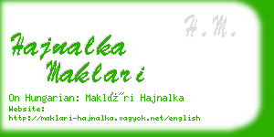 hajnalka maklari business card